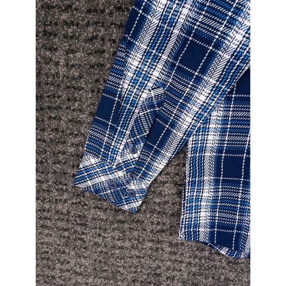 Pacific Trail Shirt Mens Medium Blue Plaid Blanket Flannel Cabincore NWT IO2-04 - Picture 13 of 14